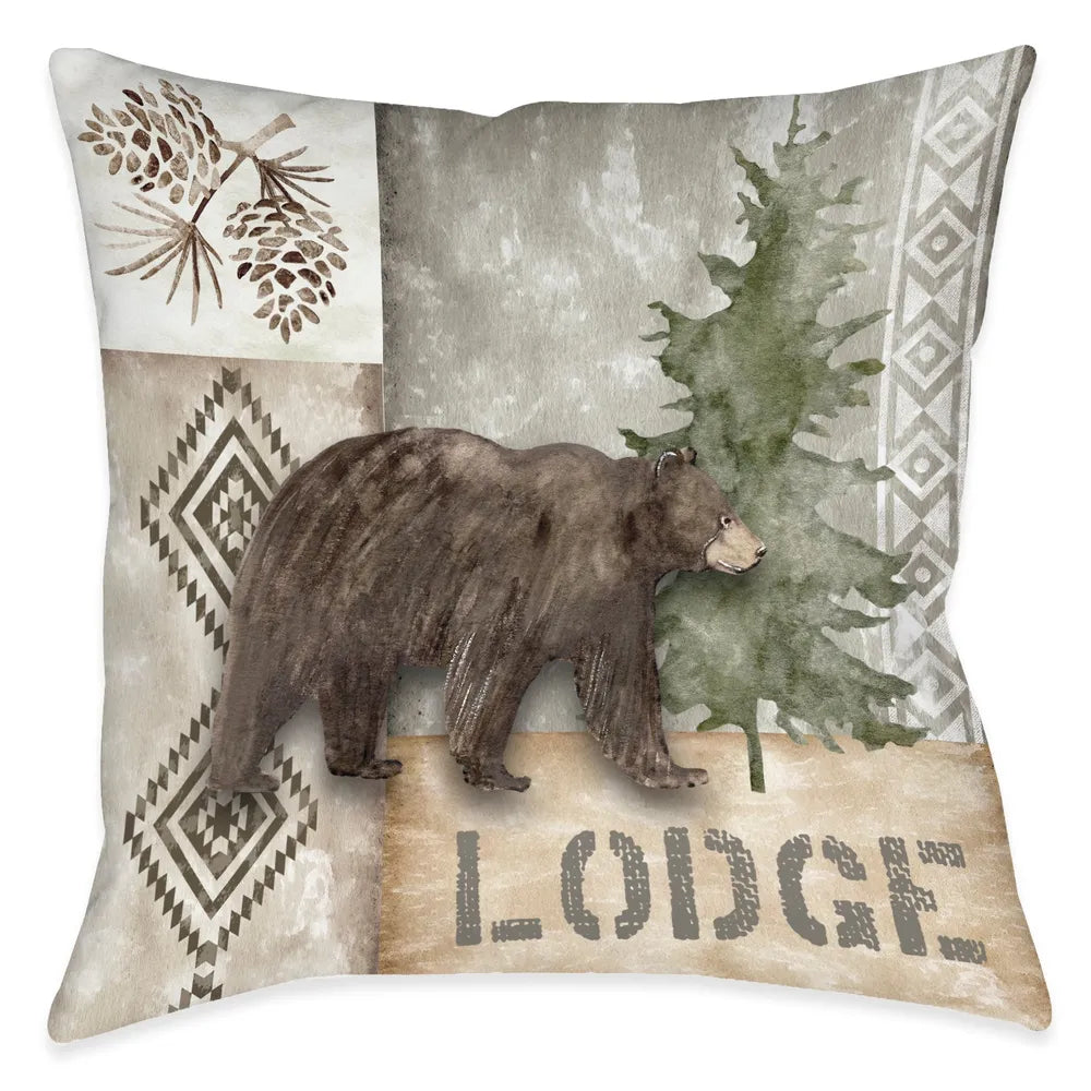 Trail Ridge Gray Bear Indoor Decorative Pillow