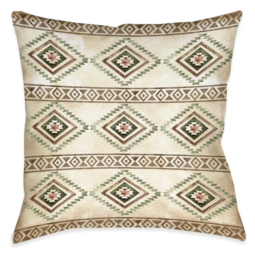 Trail Ridge Rust Motif Indoor Decorative Pillow