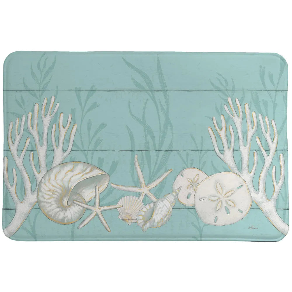 Tranquil Coastal Memory Foam Rug