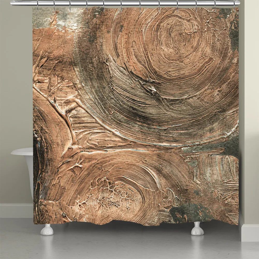 Tree Rings Abstract Shower Curtain