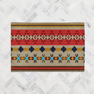 Tribal Lodge Pattern Chenille Accent Rug