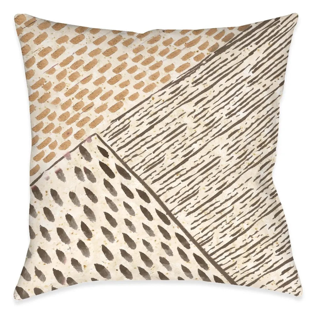 Tribal Texture Boho Outdoor Decorative Pillow