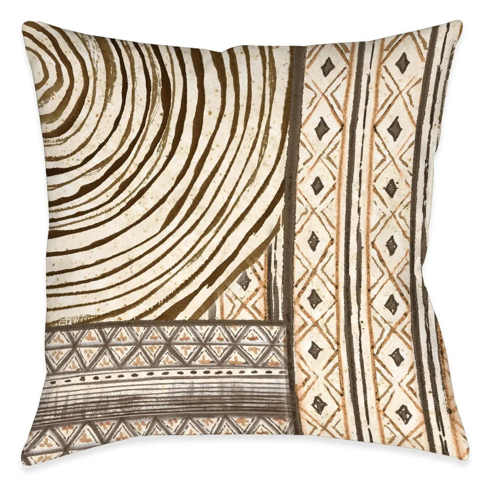 Tribal Texture Geometric Outdoor Decorative Pillow