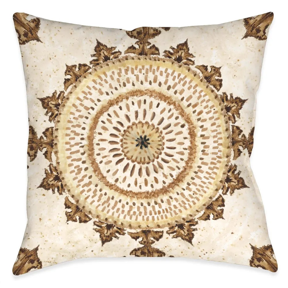 Tribal Texture Medallion Outdoor Decorative Pillow