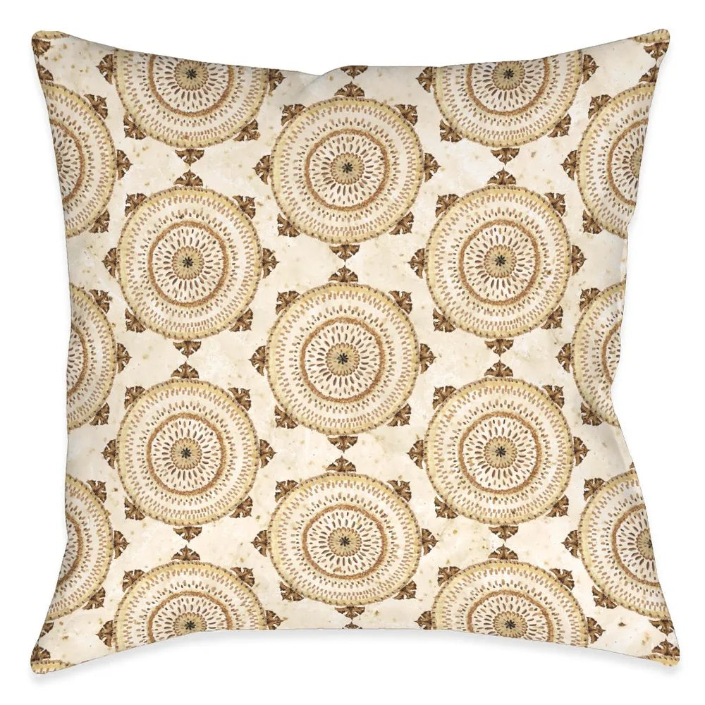 Tribal Texture Mini Medallion Outdoor Decorative Pillow