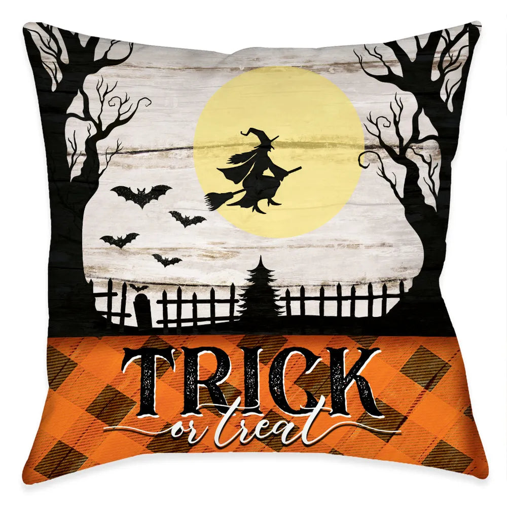 Trick or Treat Outdoor Decorative Pillow