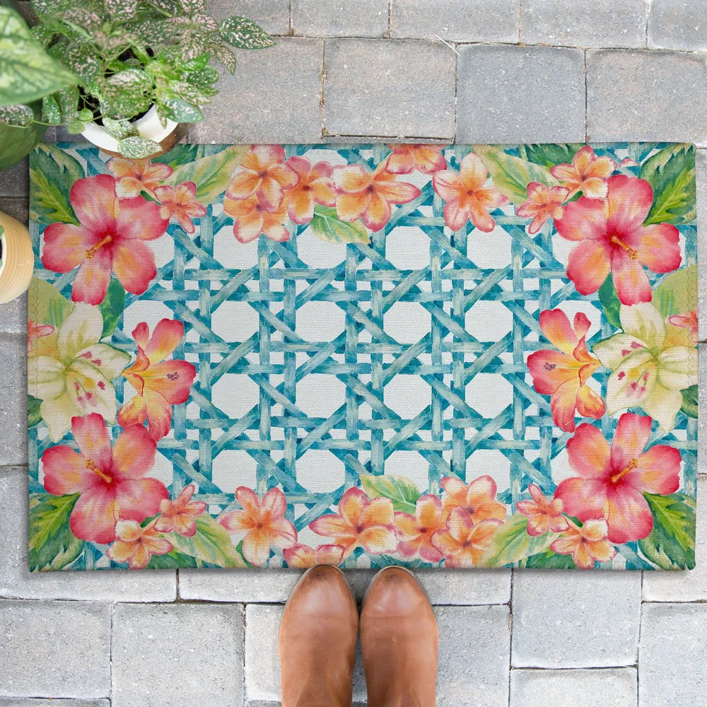 Tropical Island Outdoor Door Mat