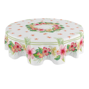 Tropical Island Round Tablecloth