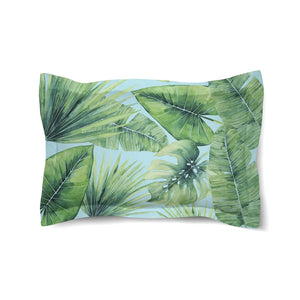 Tropical Palm Tree Leaves Duvet Sham