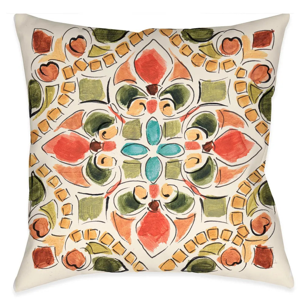 Tuscan Tile II Outdoor Decorative Pillow