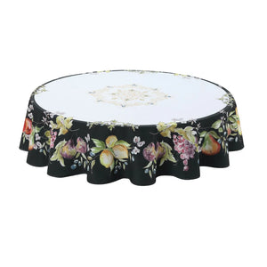 Tuscan Fruit Sketch Round Tablecloth