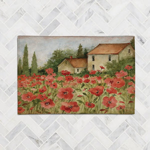 Tuscan Landscape Chenille Accent Rug