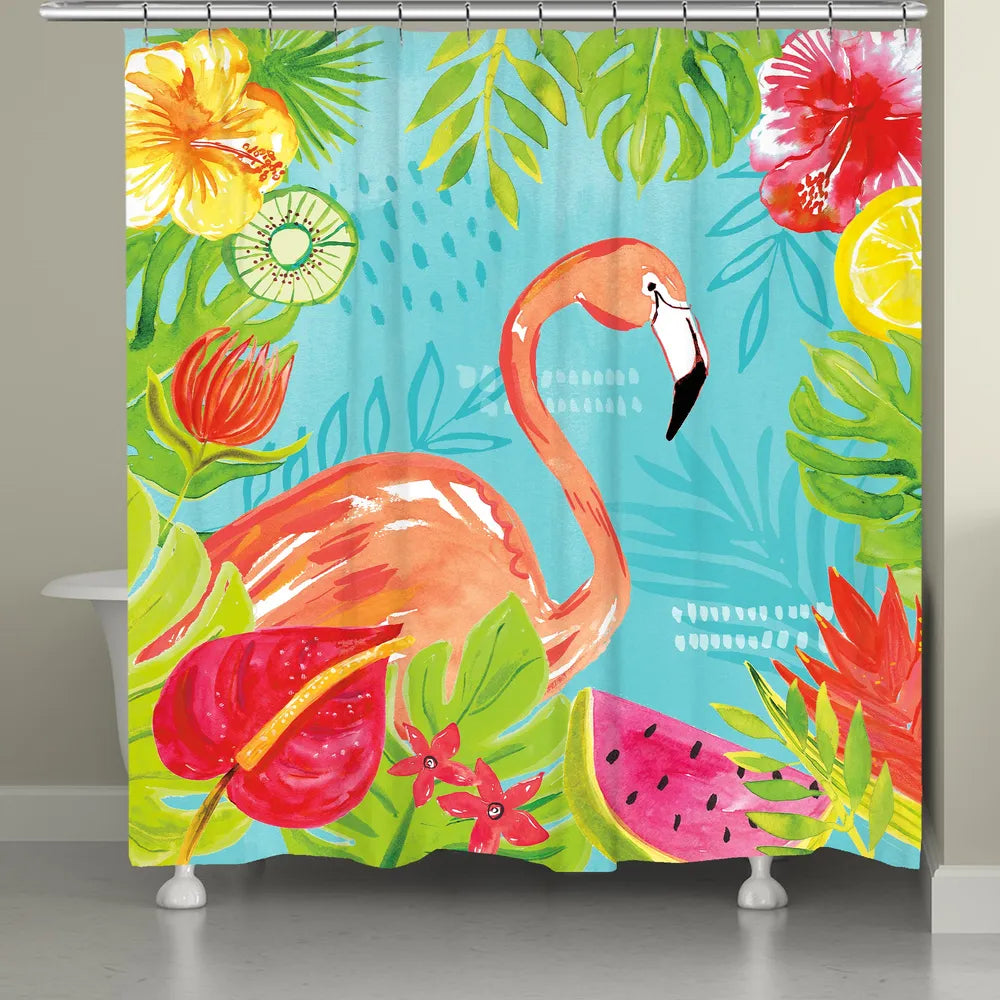 Tutti Fruity Flamingo Shower Curtain