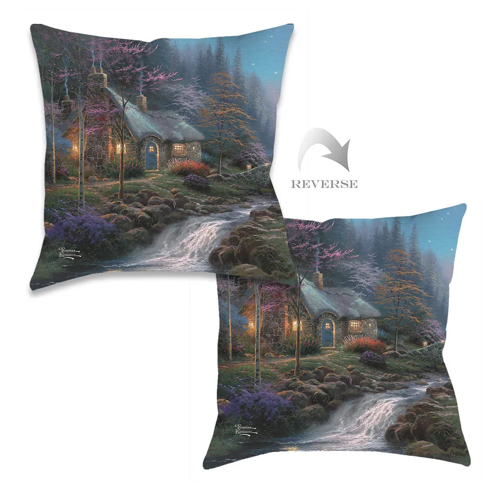 Twilight Cottage Indoor Decorative Pillow