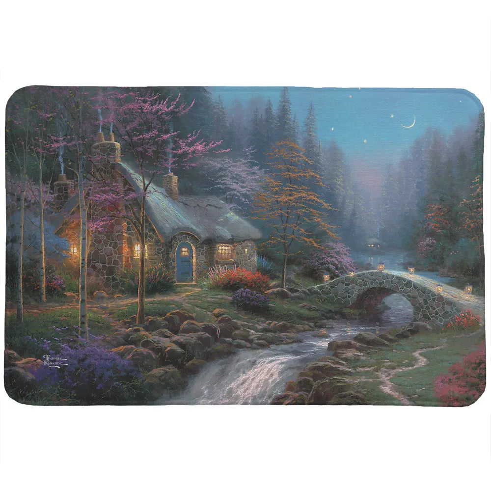 Thomas Kinkade Twilight Cottage Memory Foam Rug