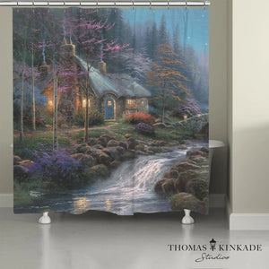 Thomas Kinkade Twilight Cottage Shower Curtain