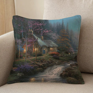 Thomas Kinkade Twilight Cottage Indoor Decorative Pillow