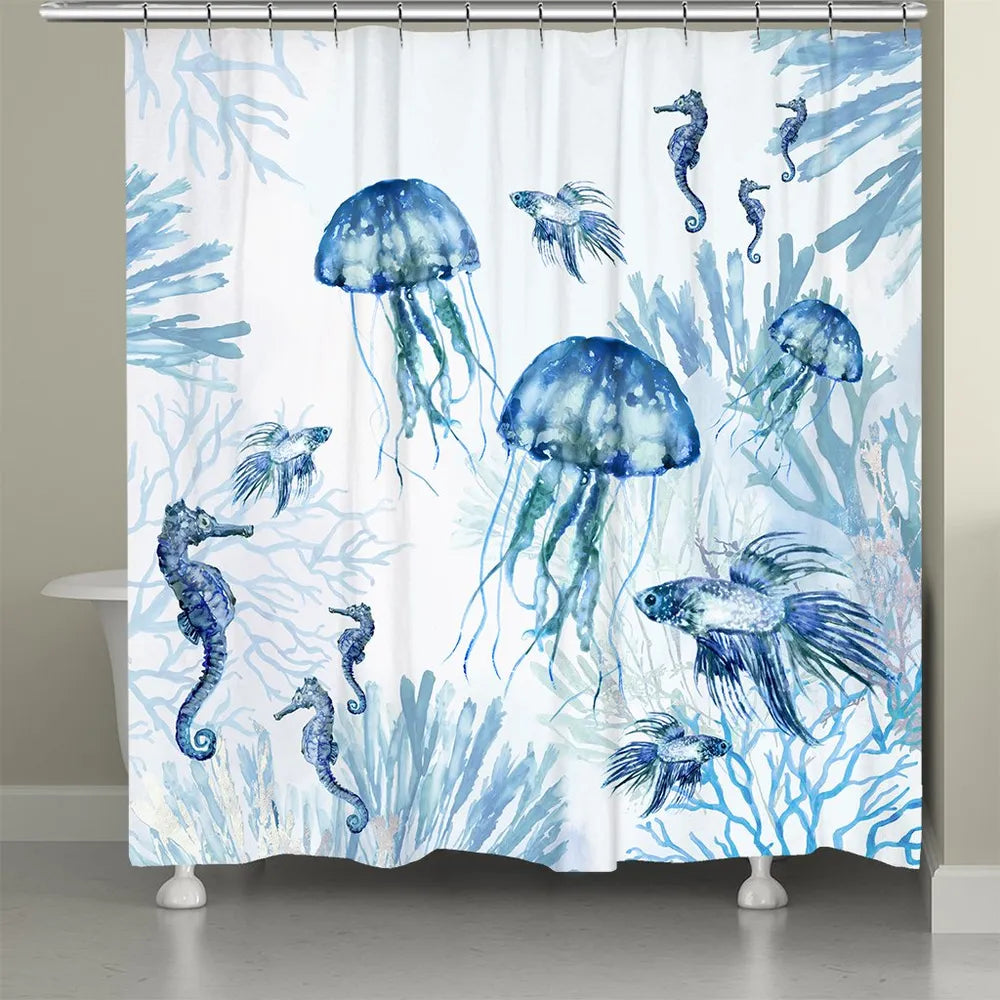 Underwater Blues Shower Curtain