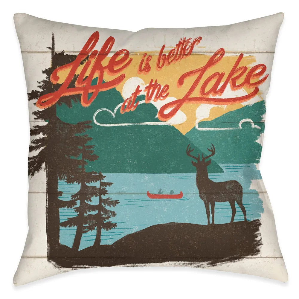 Vintage Lakeside II Outdoor Decorative Pillow