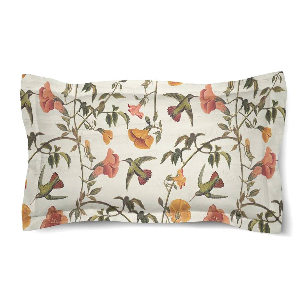 Vintage Hummingbird Duvet Sham