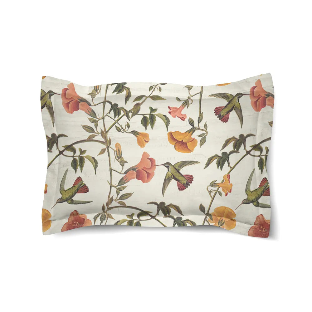 Vintage Hummingbird Duvet Sham