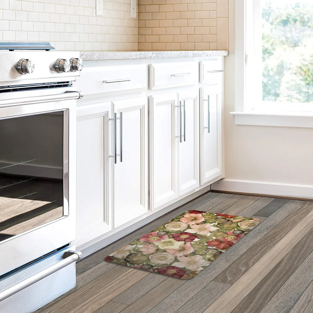 Vintage Petals Anti-Fatigue Kitchen Mat