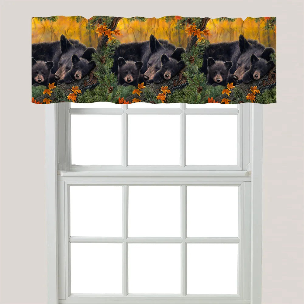 Warm Cozy Bears Window Valance