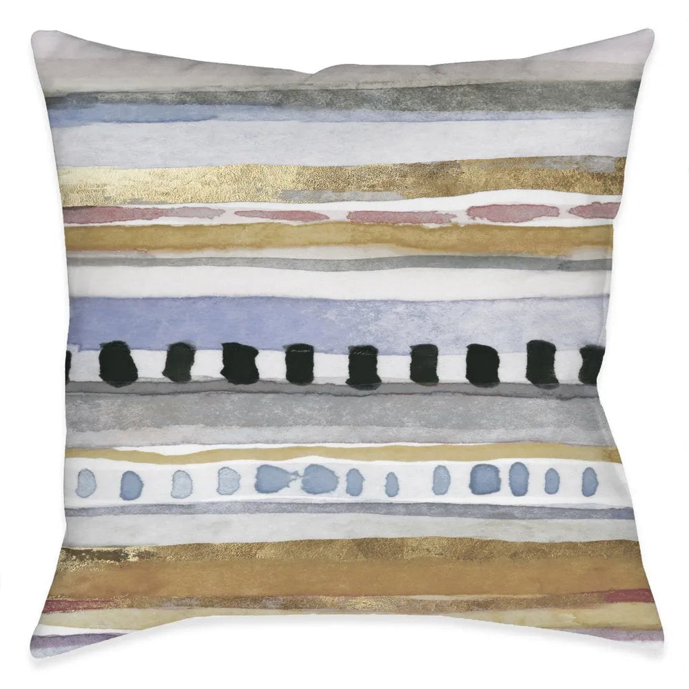 Watercolor Boho Linework Indoor Decorative Pillow