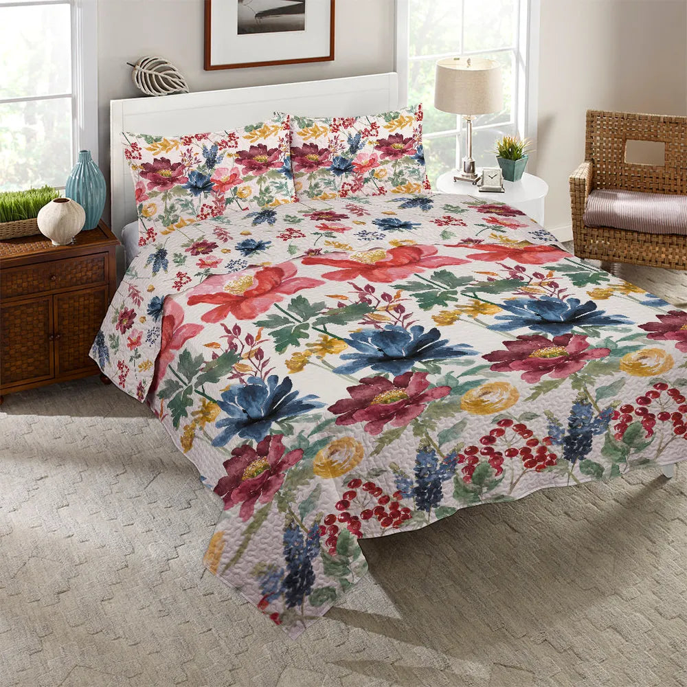 Watercolor Fall Reversible Quilt