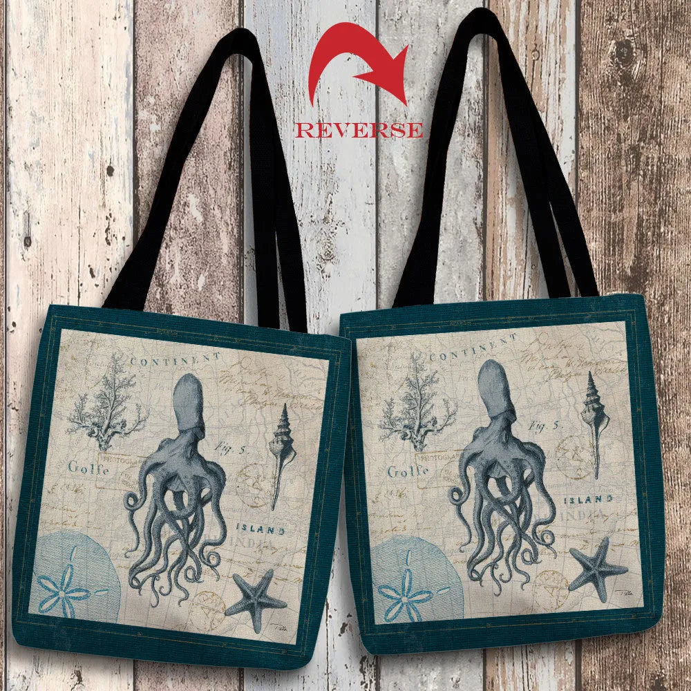 Ocean Life VII Canvas Tote Bag 