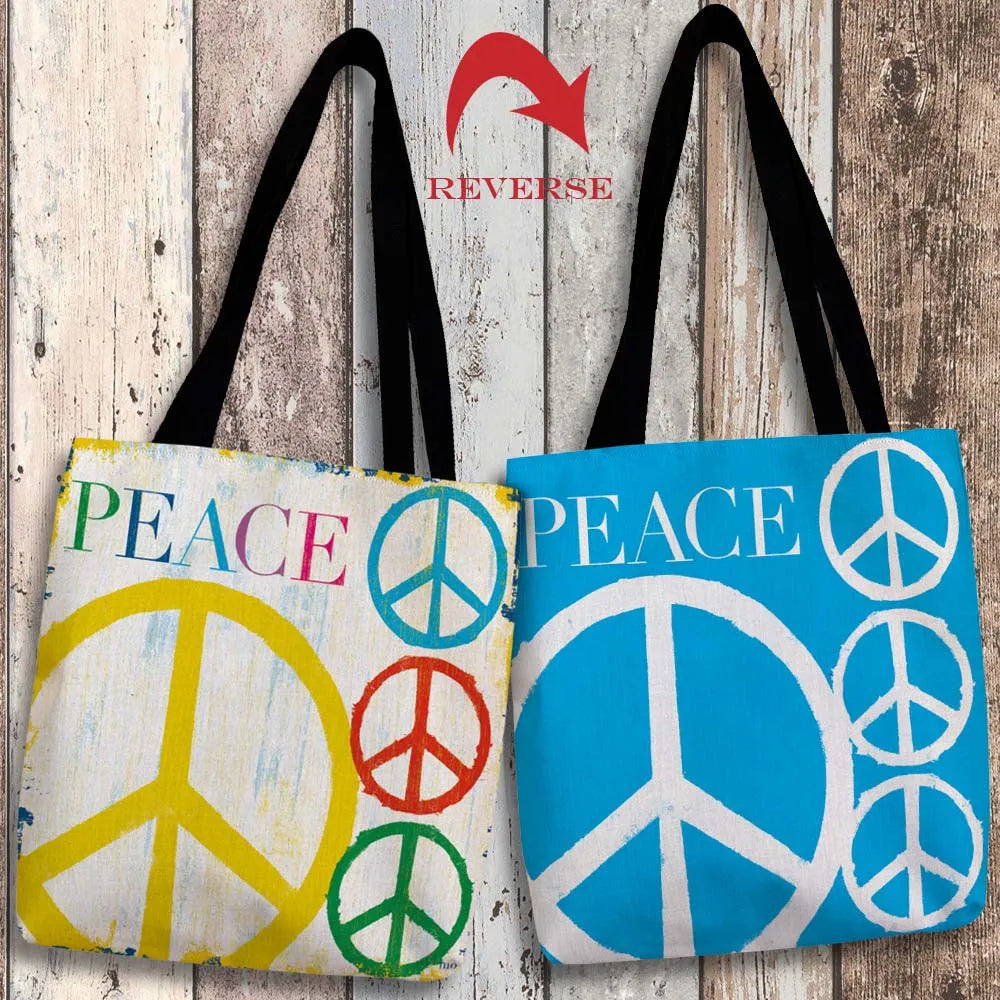 Peace Canvas Tote Bag Laural Home - Main Image