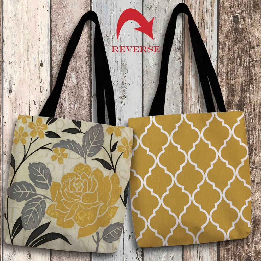 Perfect Petals II Yellow Canvas Tote Bag 
