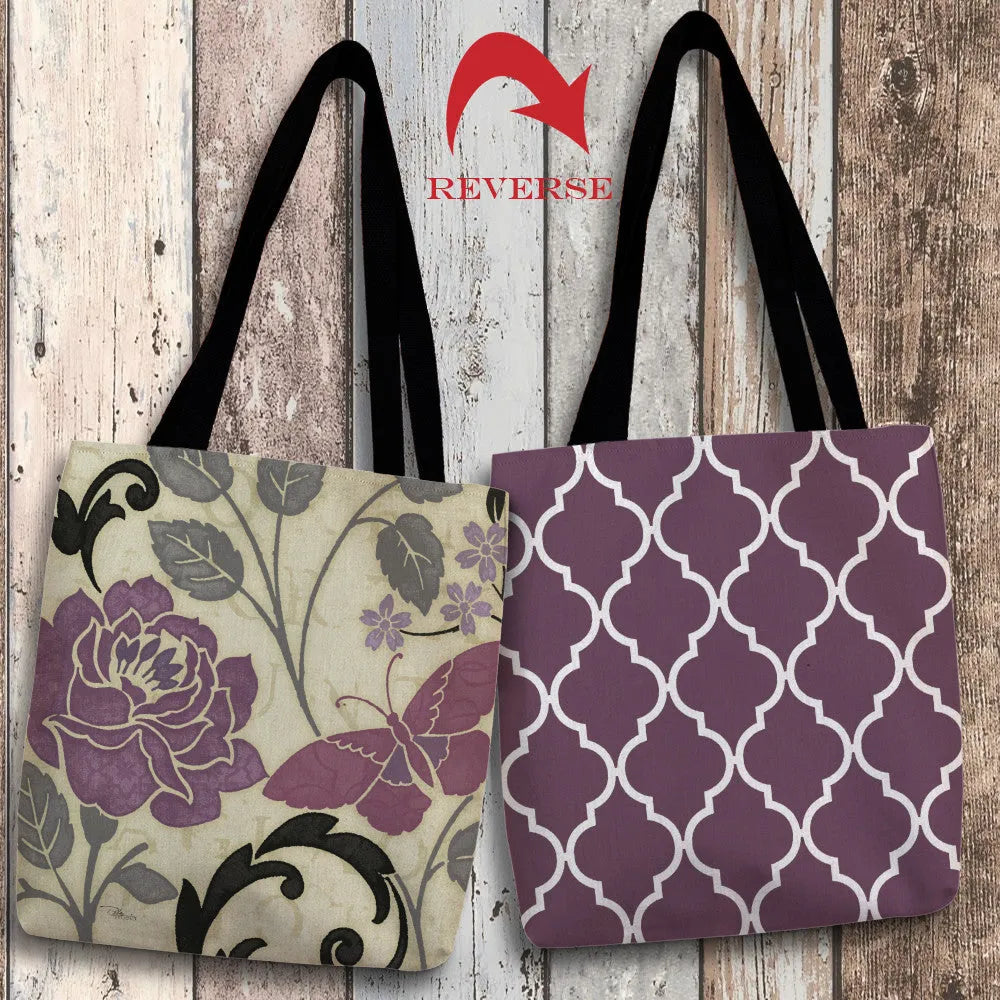 Perfect Petals I Lavender Canvas Tote Bag 