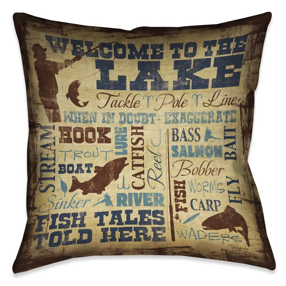 decorative pillowcase for couch lake fishing hunting cushion cover