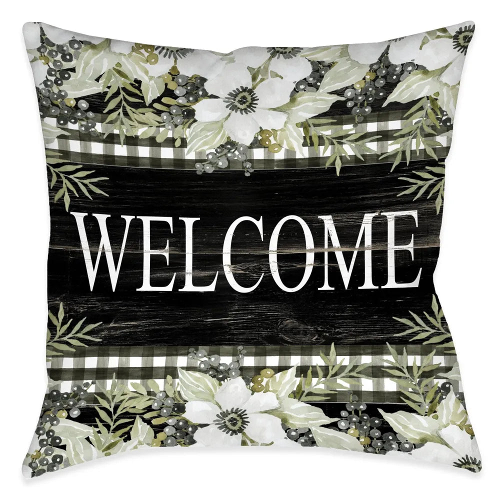 Blooming Welcome Indoor Decorative Pillow