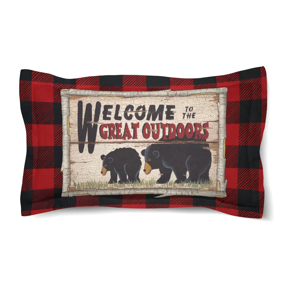 Welcome To The Great Outdoors Comforter Sham