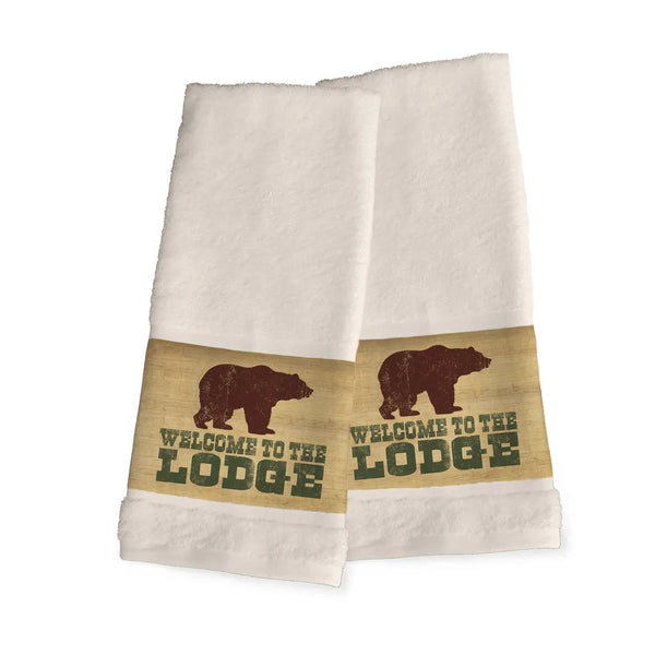 Laural Home Welcome to The Lodge 2-pc. Lodge Hand Towel