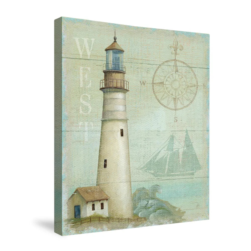 West Coastal Light Canvas Wall Art 
