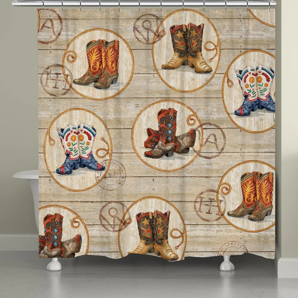 Western Boots Shower Curtain 