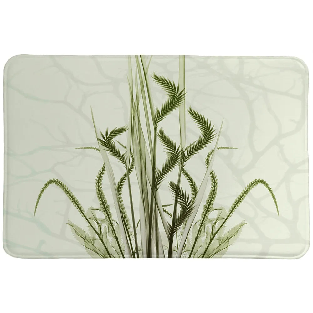 Whispering Green Garden Memory Foam Rug