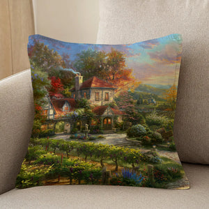 Thomas Kinkade Wine Country Living Indoor Decorative Pillow