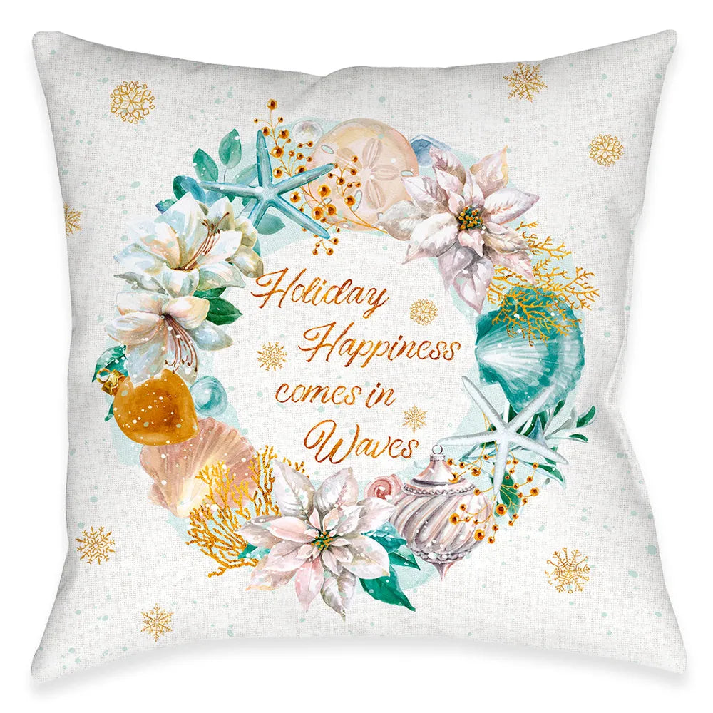 Winter Coastal Waves Indoor Decorative Pillow