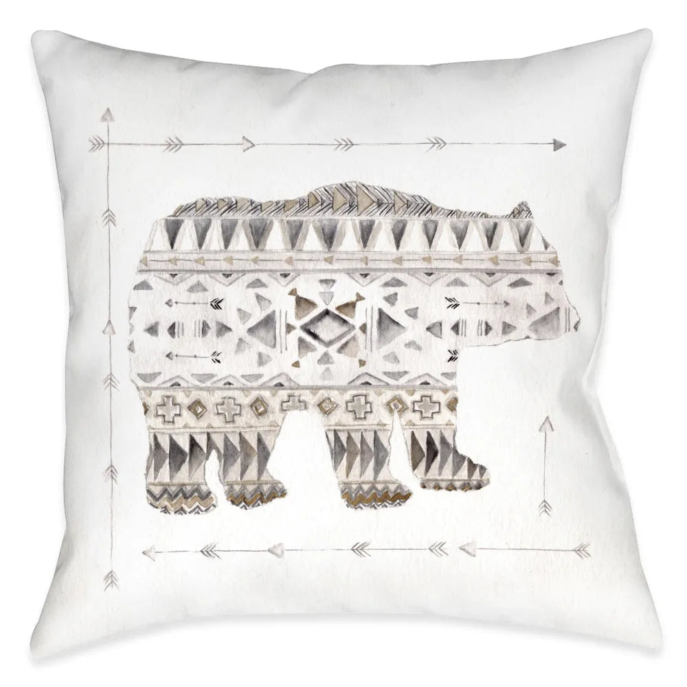 Winter Lodge Bear Indoor Decorative Pillow