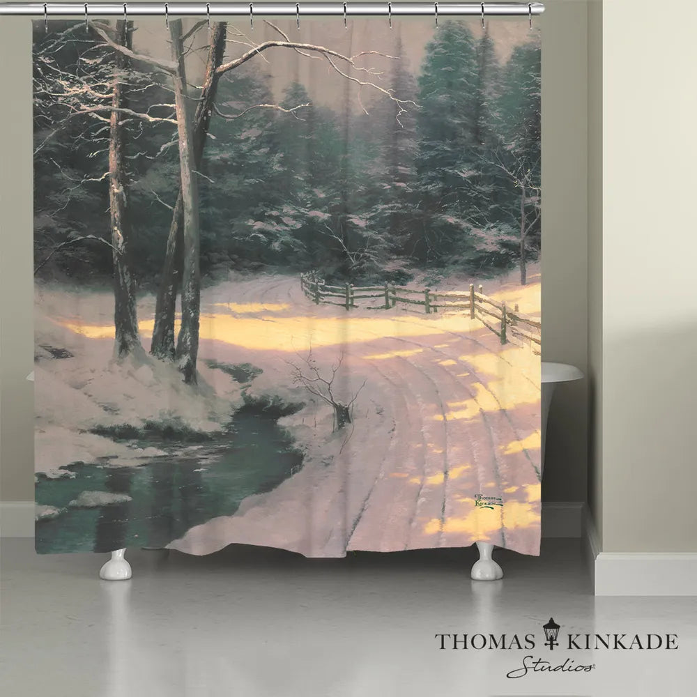 Thomas Kinkade Winter Glen Shower Curtain