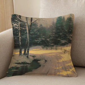 Thomas Kinkade Winter Glen Indoor Decorative Pillow