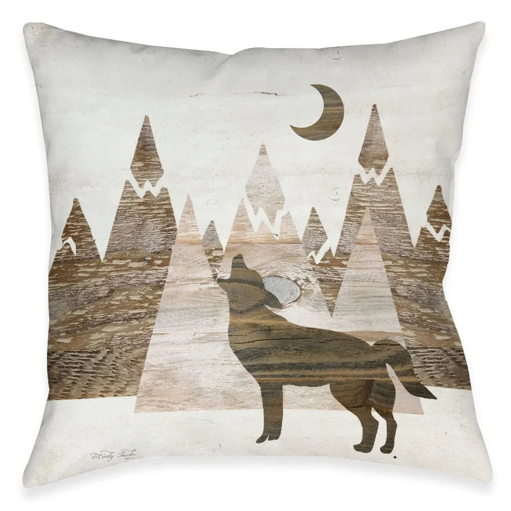 Wolf Mountain Outdoor Decorative Pillows