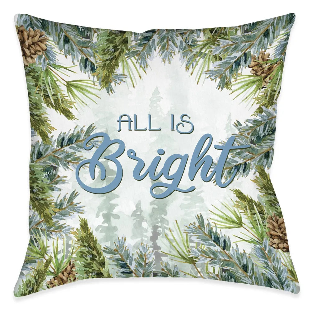 Woodland Christmas Bright Indoor Decorative Pillow