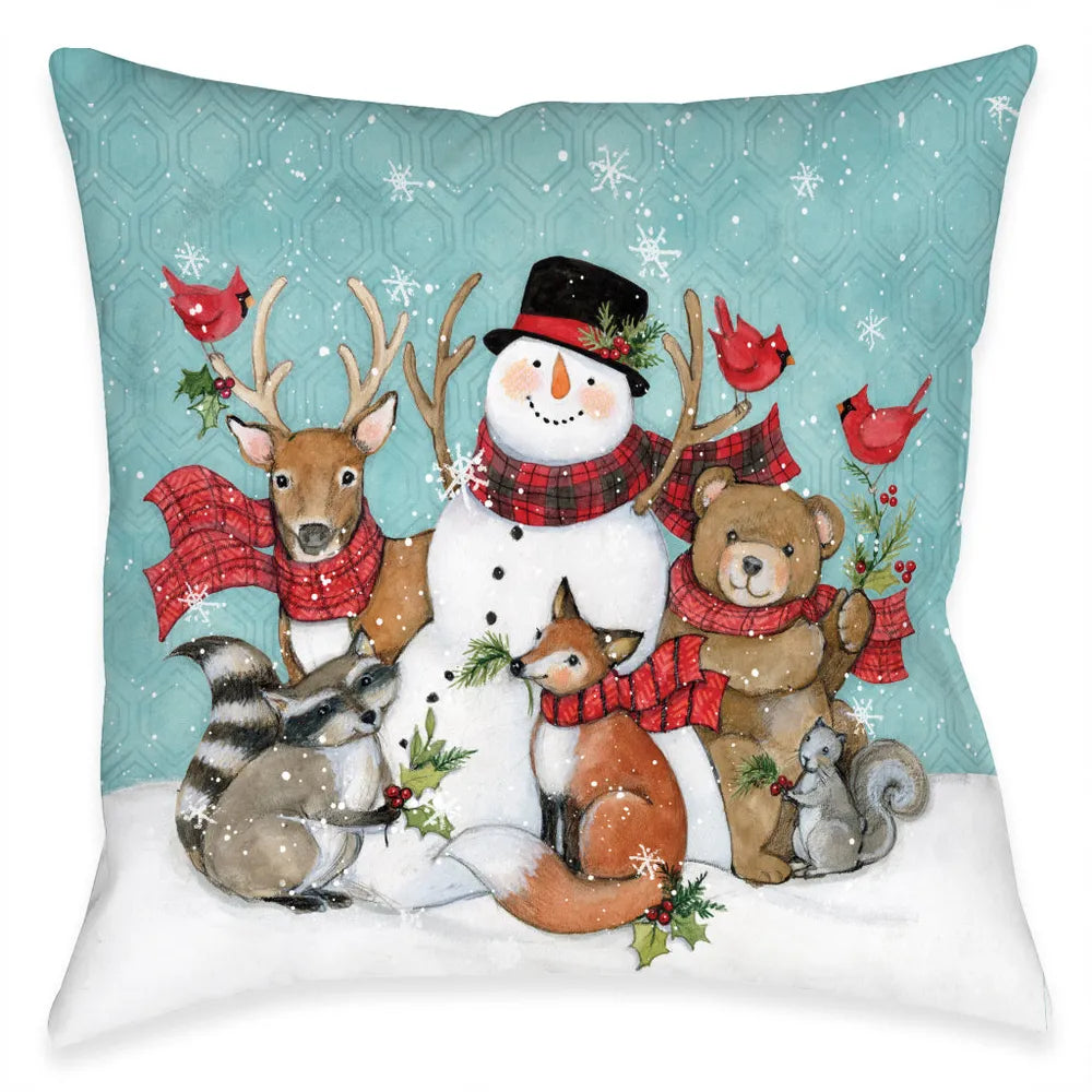Woodland Christmas Indoor Decorative Pillow