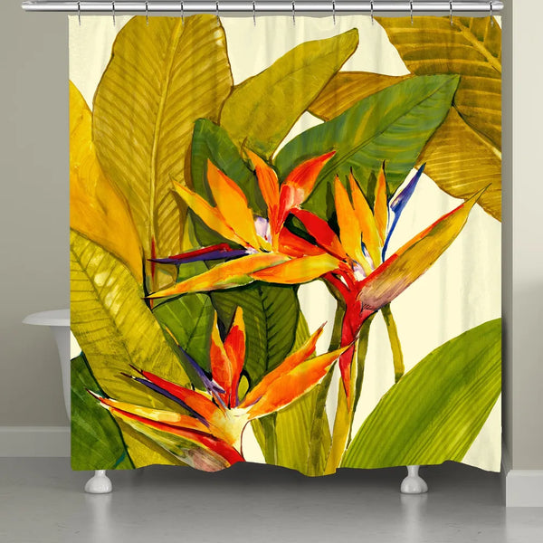 Tropical Bird of Paradise Shower Curtain - Laural Home