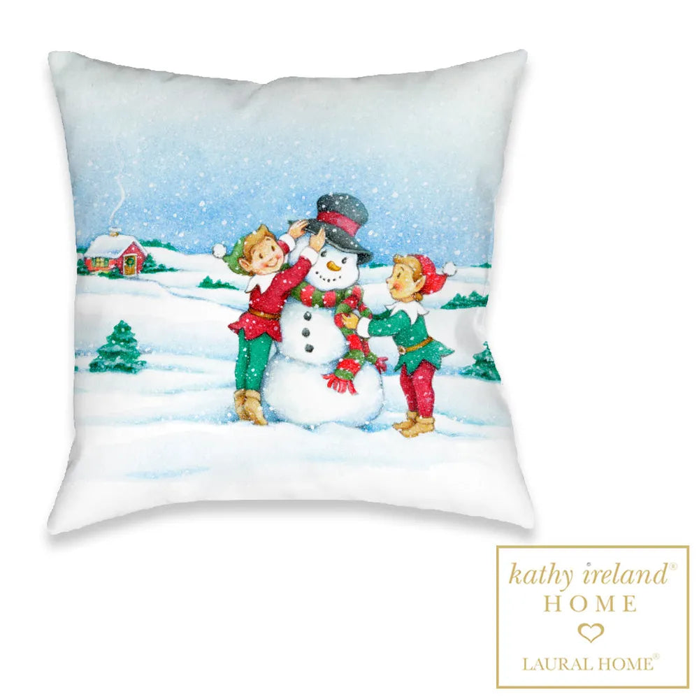 kathy ireland® HOME Once Upon A Christmas Snowman Indoor Decorative Pillow